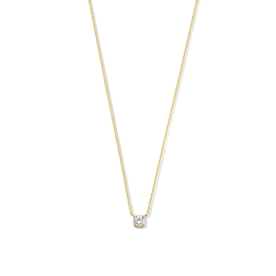 Collar Cléa con Piedra Moissanita | Oro
