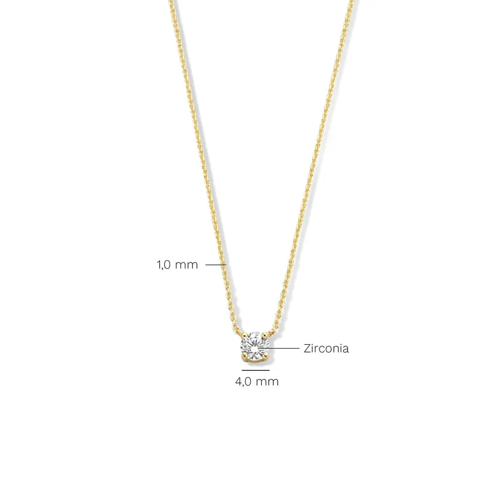 Collar Cléa con Piedra Moissanita | Oro