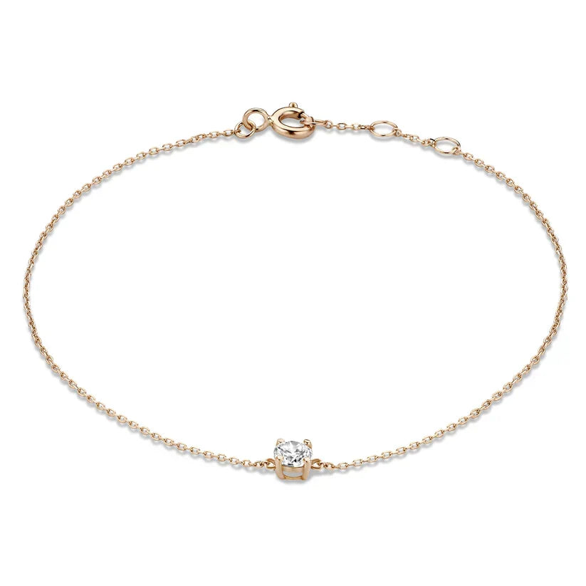 Pulsera Cléa con Piedra | Oro blanco