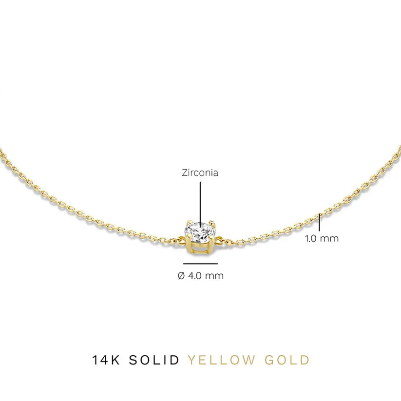 Pulsera Cléa con Piedra | Oro blanco