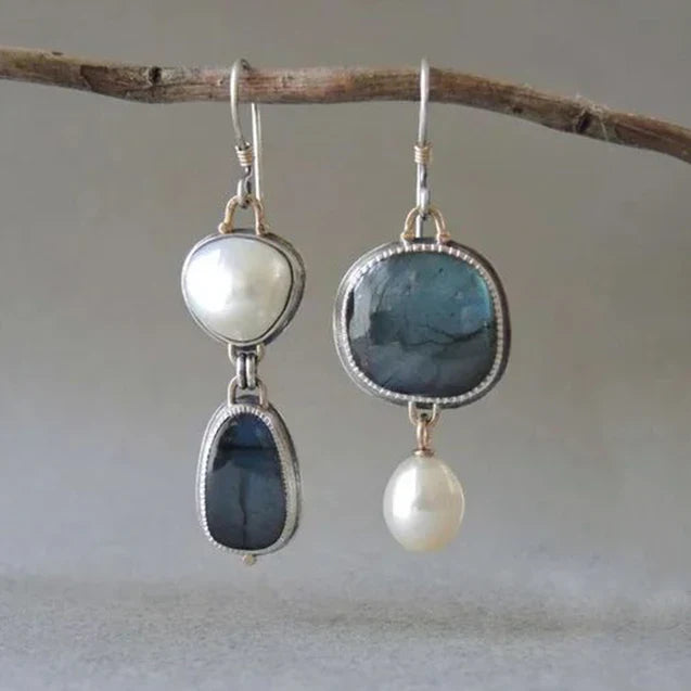 Aretes Celestial Vintage | Oro blanco
