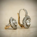 Aretes Vintage de Plata con Circonita | Oro mixto