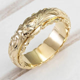 Anillo de Flor Oro Antiguo - Oro