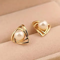 Aretes Exquisitos de Perla y Oro