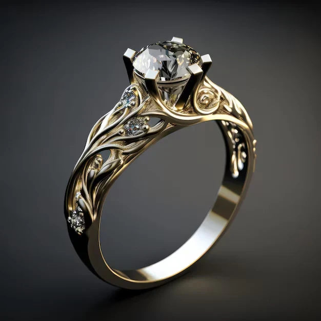 Anillo de Circonia Exótica Exquisita | Oro