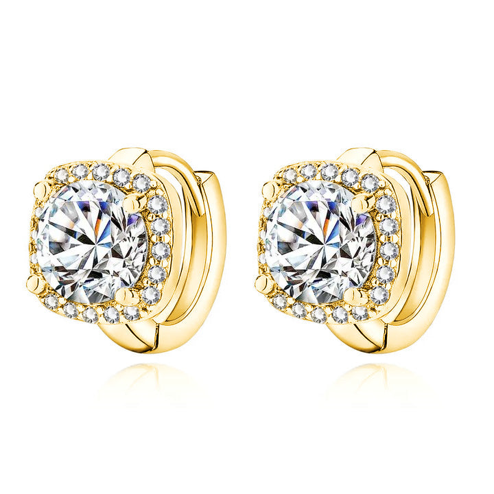 Aretes cuadrados Nadine | Oro