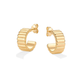 Aretes Clásicos Estriados | Oro