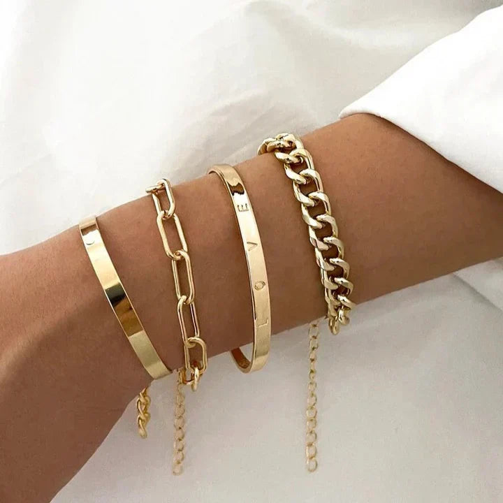 Juego de Pulseras Elan Mercer | Oro
