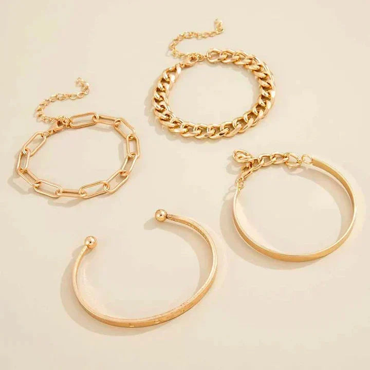 Juego de Pulseras Elan Mercer | Oro