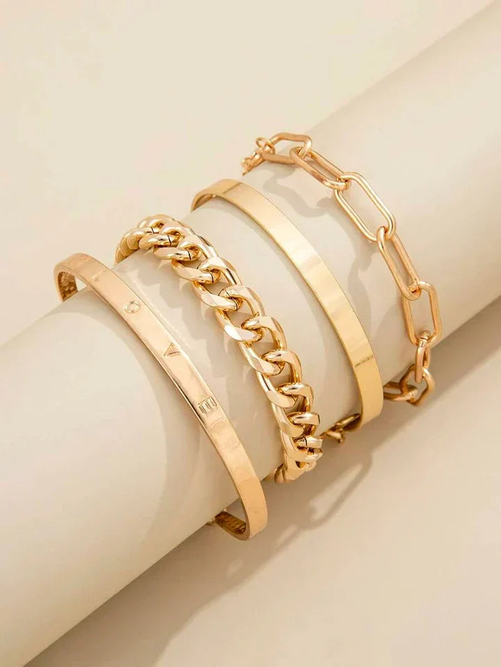 Juego de Pulseras Elan Mercer | Oro