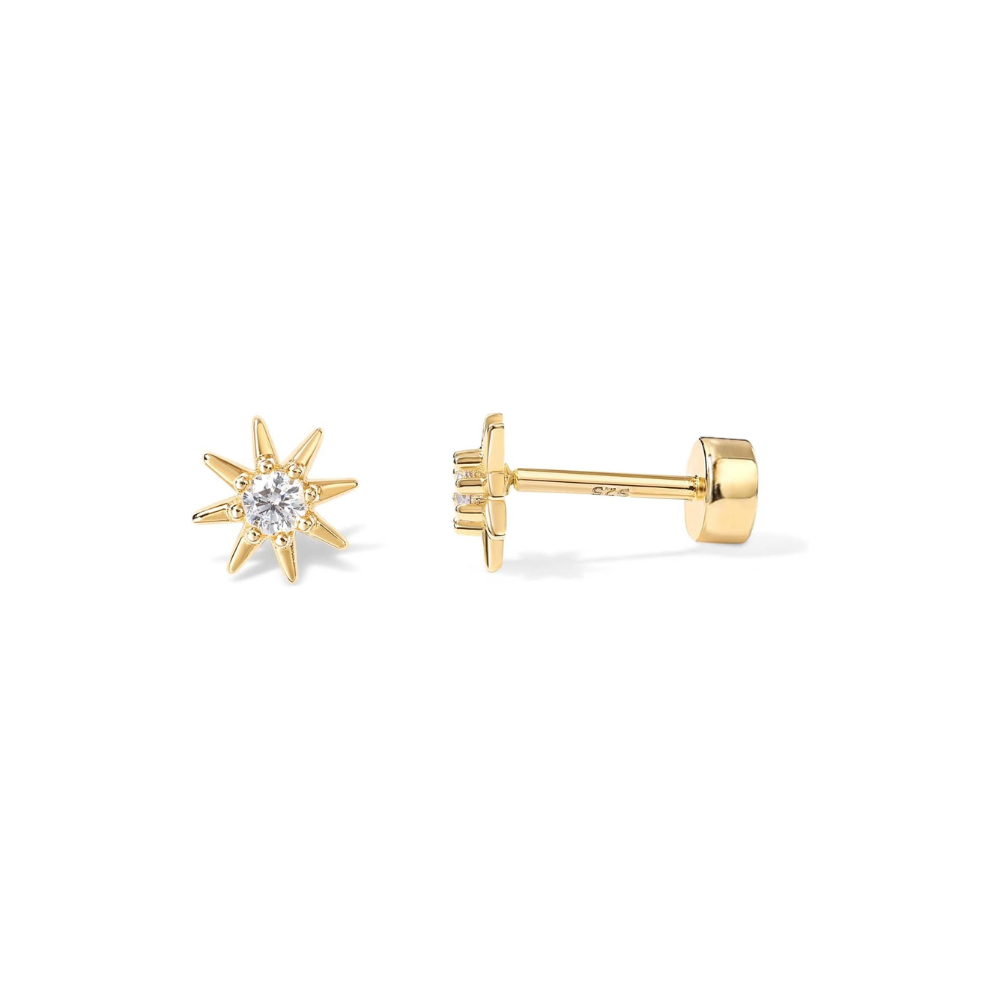 Aretes Rayo de Sol | Oro
