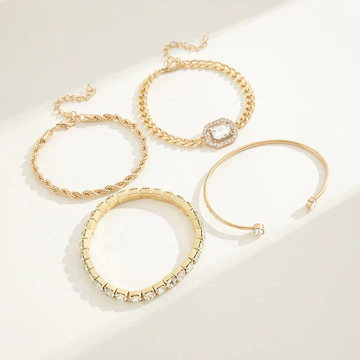 Juego de Pulsera Domitia Calvina | Oro blanco