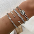 Juego de Pulsera Domitia Calvina | Oro blanco